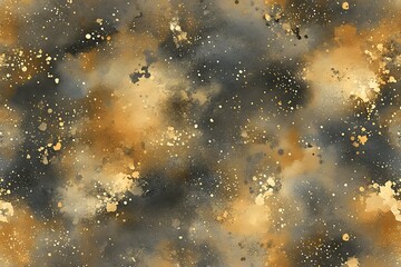 Abstract Gold and Grey Watercolor Galaxy Background Texture
