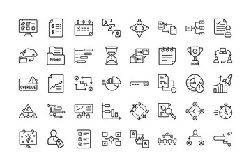Project Management Icon Bundle for Task and Workflow Tools