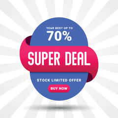 Super Deal Offer Banner with up to 70 Discount