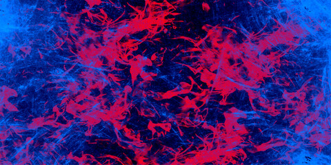 Grungy red and blue canvas background or texture. Crimson red blaze fire flame grungy smoke texture. Red and blue background for wallpaper, weeding card, and design. dirty rustic fire red texture.