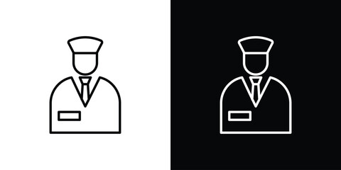 Valet icon. Simple flat symbol. Perfect Black outline pictogram illustration
