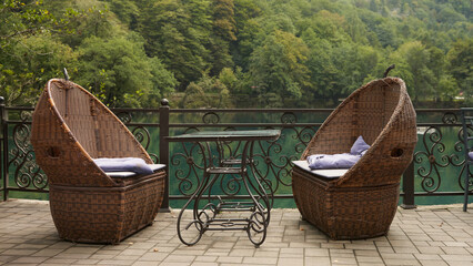 Relaxation on the shore of the picturesque lower lake of Blue Lakes in Kabardino-Balkaria. Fragment...