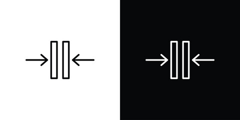 Thickness icon. Simple flat symbol. Perfect Black outline pictogram illustration