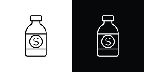 Solvent icon. Simple flat symbol. Perfect Black outline pictogram illustration