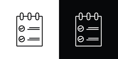 Reservation icon. Simple flat symbol. Perfect Black outline pictogram illustration