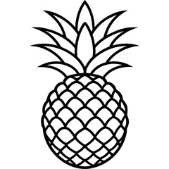 Obraz premium vector illustration of pineapple