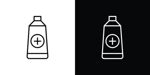 Ointment icon. Simple flat symbol. Perfect Black outline pictogram illustration