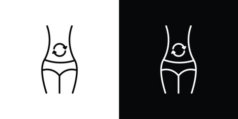 Metabolism icon. Simple flat symbol. Perfect Black outline pictogram illustration