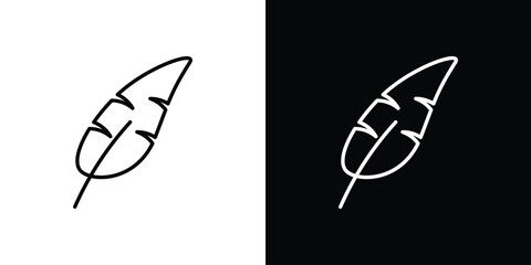 Light weight icon. Simple flat symbol. Perfect Black outline pictogram illustration