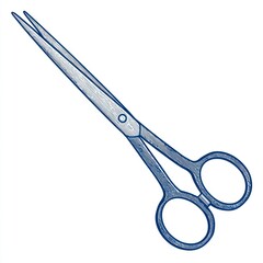 Close up of a single surgical hemostat clamp tool with finger rings and serrated jaws isolated on white background