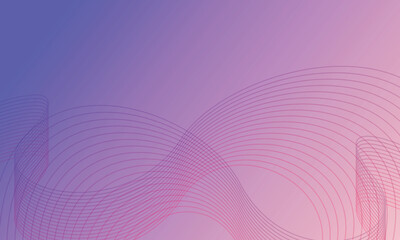 Elegant Abstract Pink Curved Lines on Gradient Background
