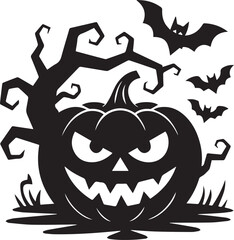 Naklejka premium halloween jack o lantern