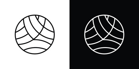 Fototapeta premium Crochet icon. Simple flat symbol. Perfect Black outline pictogram illustration