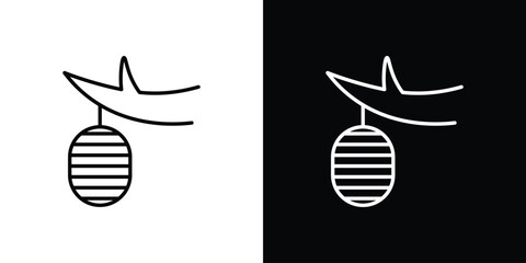 Cocoon icon. Simple flat symbol. Perfect Black outline pictogram illustration