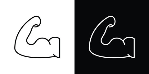 Arm icon. Simple flat symbol. Perfect Black outline pictogram illustration