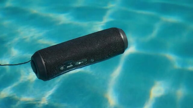 Speaker in a swimming pool.