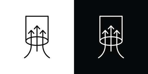 Air suction icon. Simple flat symbol. Perfect Black outline pictogram illustration