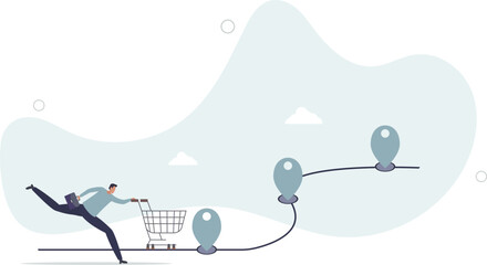 Customer journey, process or milestone for customer to experience until purchase product,human life.