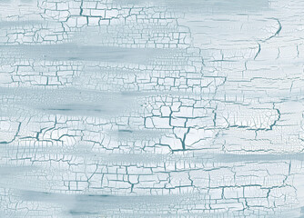Craquelure scratch texture painting wall background. White Beige and blue color.