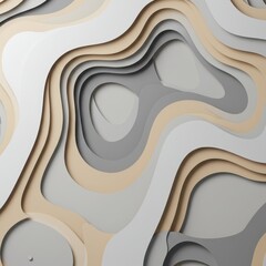 Abstract layered paper cutouts with organic flowing shapes and soft neutral colors