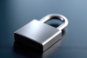 Shiny metallic padlock symbolizing digital security