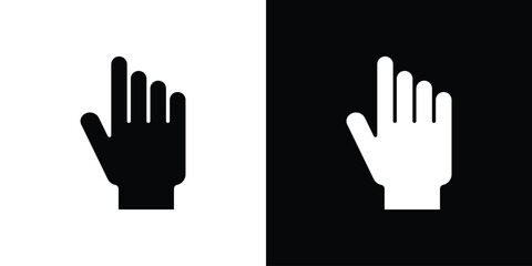 Pointing hand icon symbol for Apps and Branding.