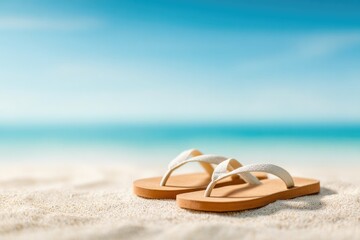 Flip Flops on Sandy Beach