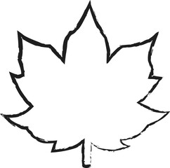 Hand-drawn Maple Leaf Outline