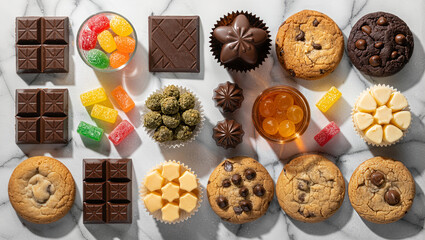 Legal cannabis-infused chocolates, gummies, and cookies, a wide range for Recreational and Medicinal Use