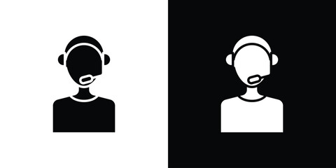 Callcenter icon symbol for Apps and Branding.