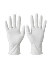 Obraz premium Pair of white disposable medical gloves isolated 