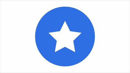 Somalia national flag icon. circular SOMALIA flag badge on white background.