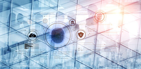 Biometric identity system using fingerprint and facial recognition to secure cloud access, protect...