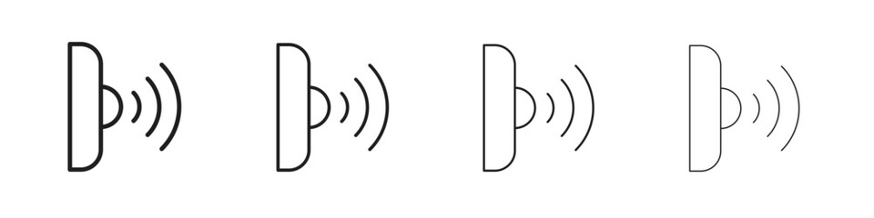 Infrared icon set, Illustration, Black