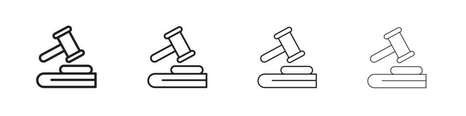 employment law icon set, Illustration, Black