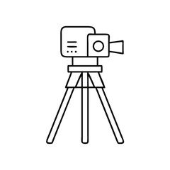 Surveyor's theodolite on a tripod for precise measurements