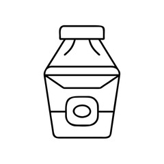 Sushi container with soy sauce icon in minimalist style