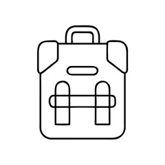 Tactical backpack icon with webbing design