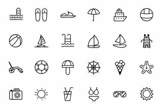 A dynamic and adventurous set representing the fun side of resort life. Ideal for experience planners, excursion booking apps, and family vacation marketing