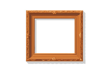 Vintage ornate picture frame vector graphic design element for photo artwork
