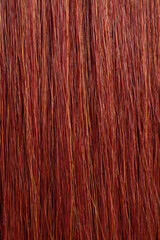 red hair, long glossy straight hair, macro hair texture