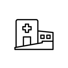Obraz premium Public Health Hospital Icon in Minimalist Style 