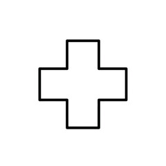 Obraz premium Vector icon of a public health cross symbol 