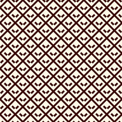 Diamond grid seamless pattern. Ethnic, tribal surface print. Geometric ornament. Repeated rhombuses background. Ornamental folk wallpaper. Geo vector abstract illustration