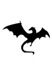 Silhouette of a Flying Dragon