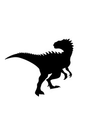 Silhouette of a Dinosaur with Spiked Back