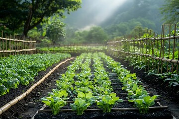 Vegetable Field Growing high resolution picture