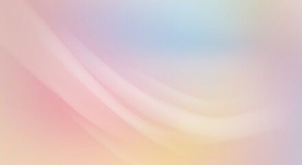 Fototapeta premium Soft pastel abstract background with gentle flowing waves and a dreamy gradient glow.