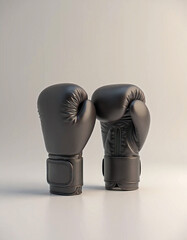 Black Boxing Gloves Isolated on Minimal Background