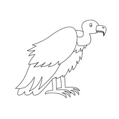 simple vulture  vector illustrator. Simple design drawing